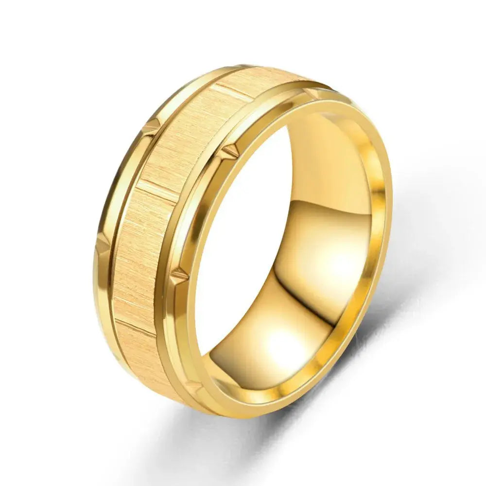 6 Colors Classic 8mm Tungsten Mens Ring Surface Brushed Stainless Steel Ring for Women Wedding Band Couples Jewelry Accessories Horiva