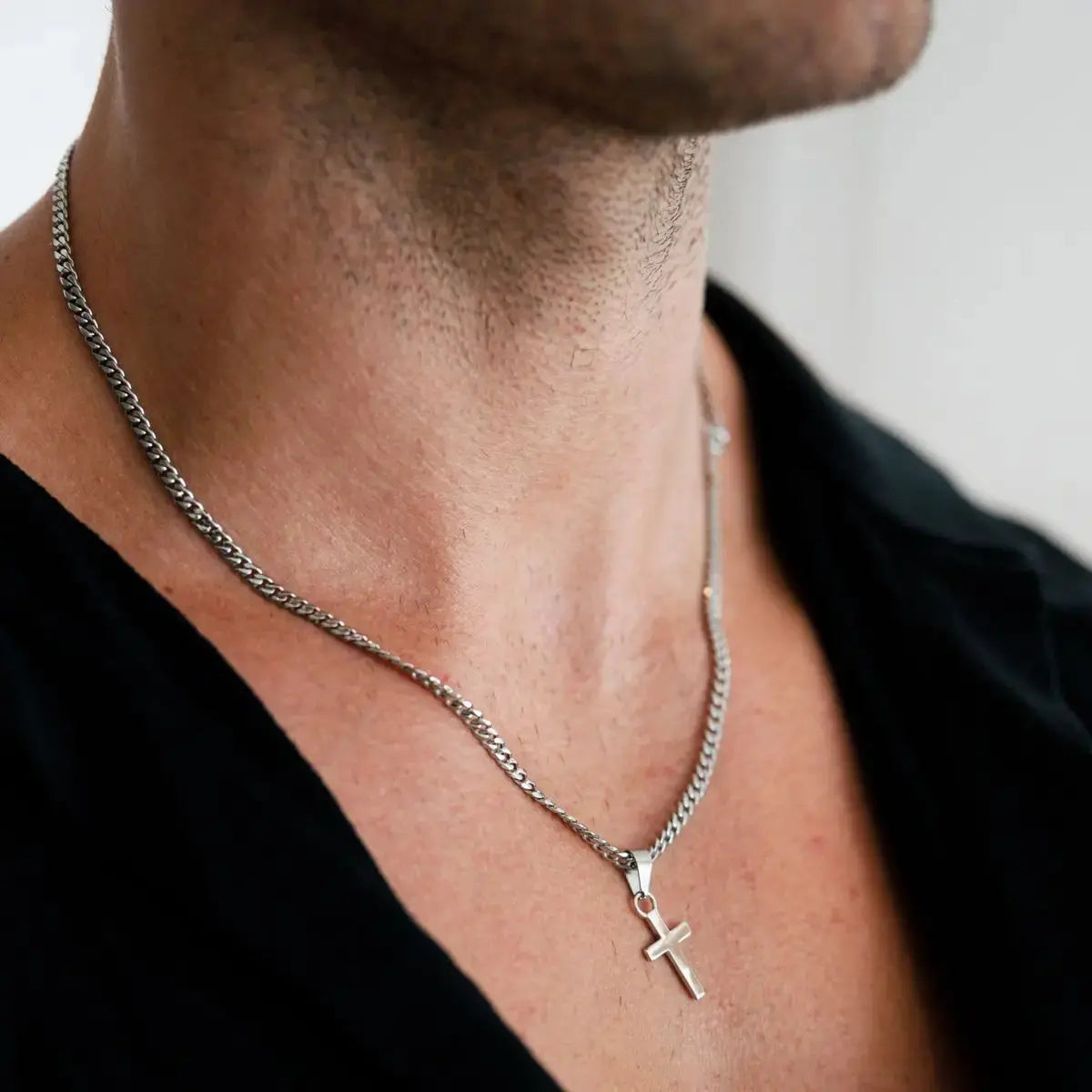 Casual Cross Pendant Necklaces for Men Boys,Waterproof Stainless Steel Pendant Necklaces,Anniversary Birthday Jewelry Gifts Horiva