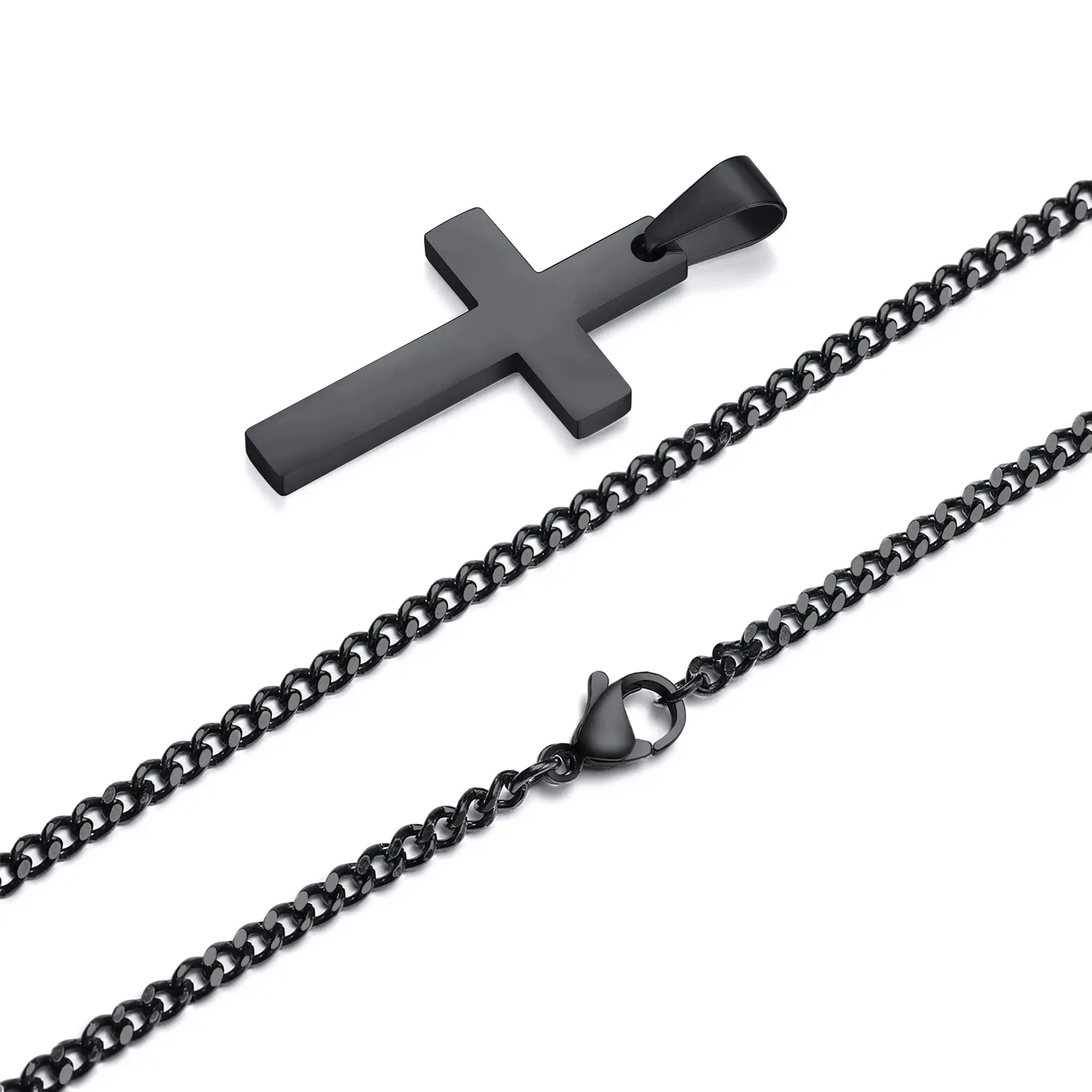 Casual Cross Pendant Necklaces for Men Boys,Waterproof Stainless Steel Pendant Necklaces,Anniversary Birthday Jewelry Gifts Horiva