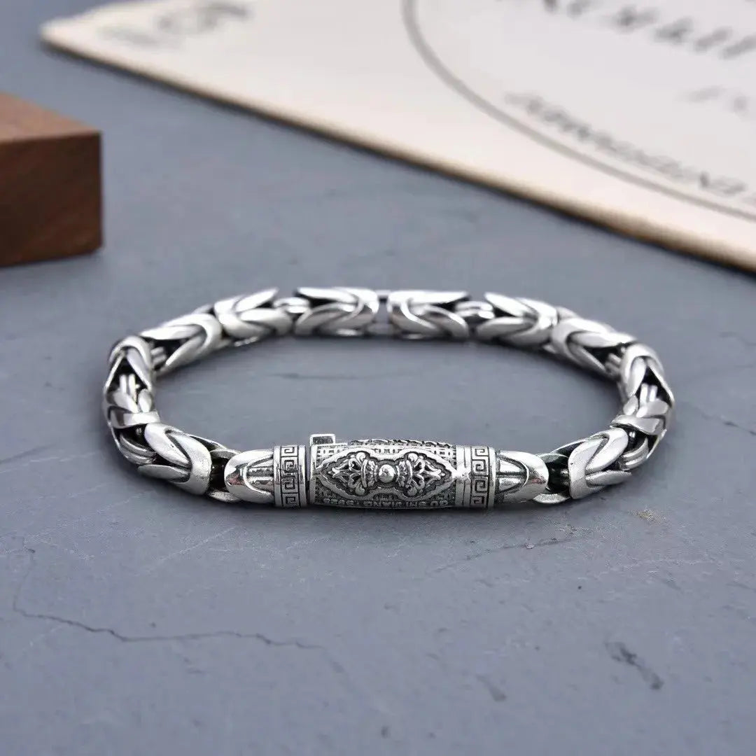 UILZ Factory Price S925 Vintage Silver Color Handmade Bracelet For Men And Women Stylish Hip Hop Niche Thai Bracelet Jewelry Horiva
