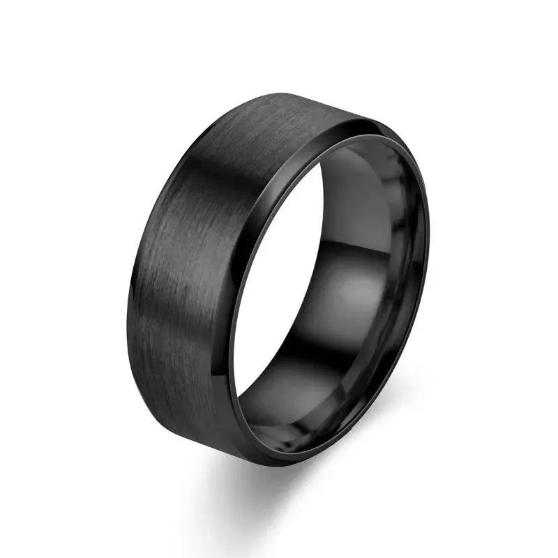 6 Colors Classic 8mm Tungsten Mens Ring Surface Brushed Stainless Steel Ring for Women Wedding Band Couples Jewelry Accessories Horiva