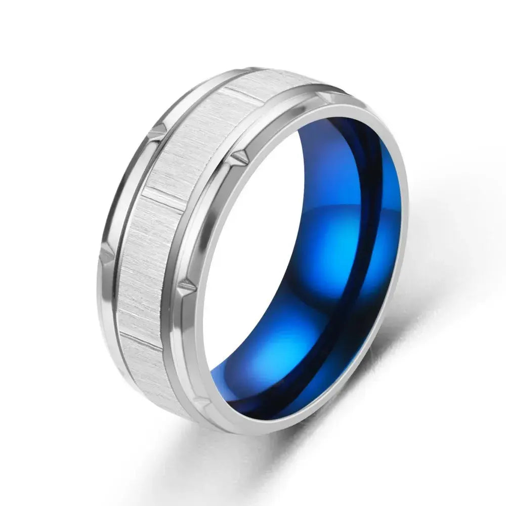 6 Colors Classic 8mm Tungsten Mens Ring Surface Brushed Stainless Steel Ring for Women Wedding Band Couples Jewelry Accessories Horiva
