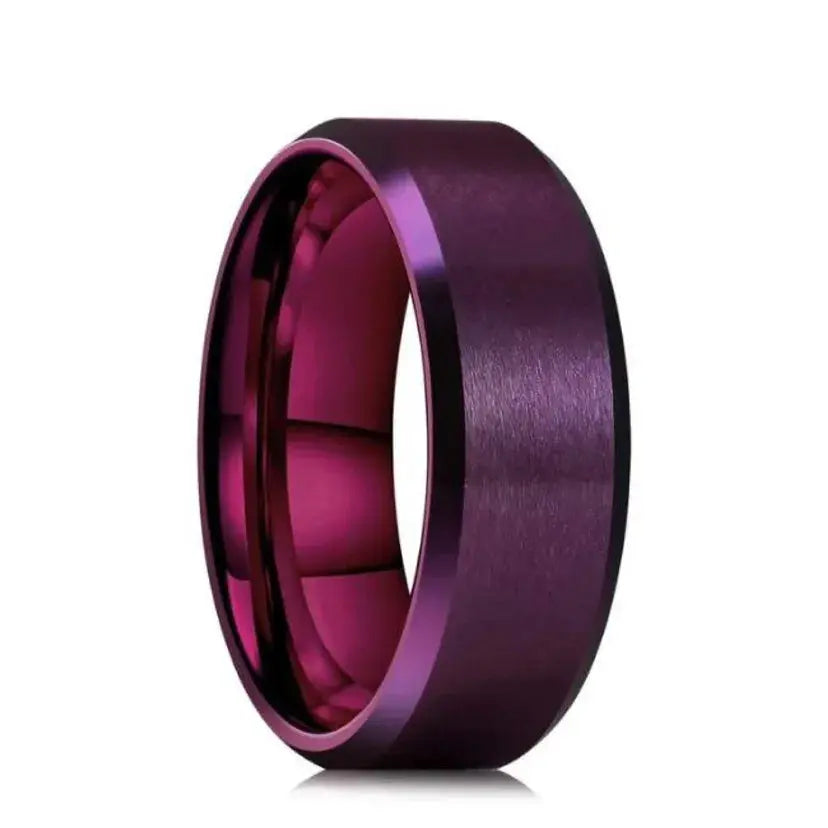 6 Colors Classic 8mm Tungsten Mens Ring Surface Brushed Stainless Steel Ring for Women Wedding Band Couples Jewelry Accessories Horiva