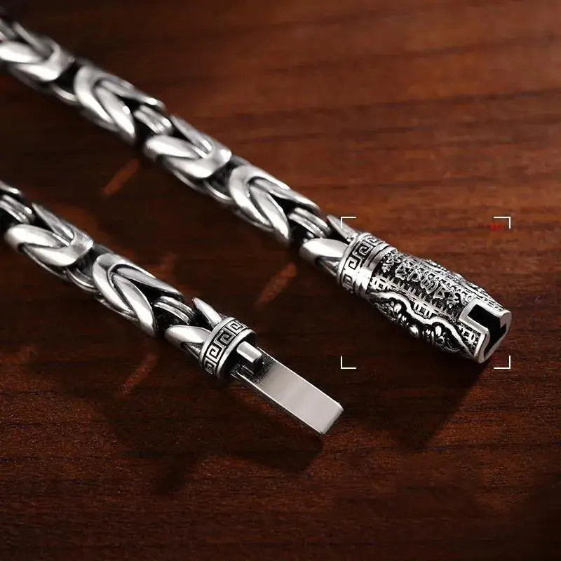 UILZ Factory Price S925 Vintage Silver Color Handmade Bracelet For Men And Women Stylish Hip Hop Niche Thai Bracelet Jewelry Horiva