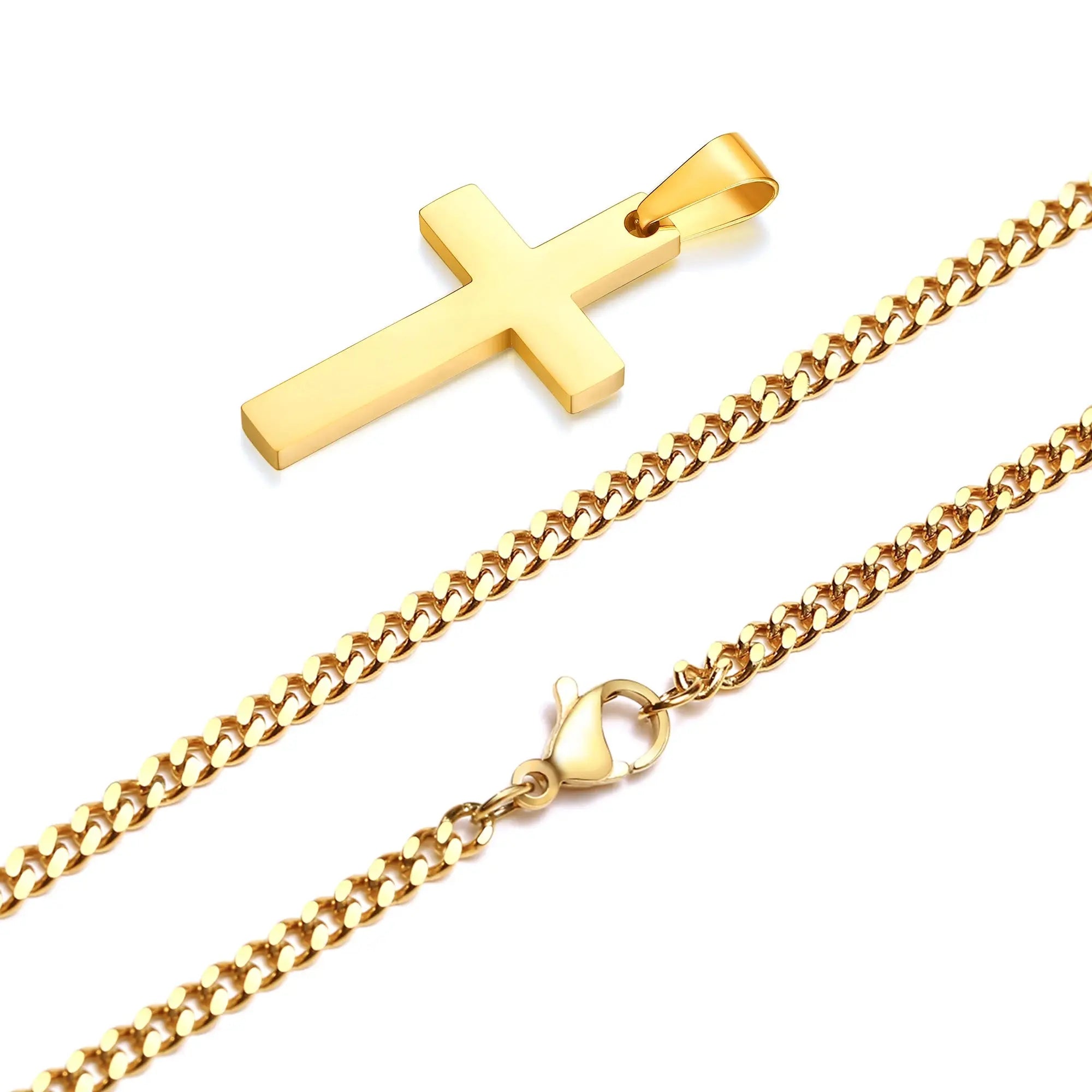 Casual Cross Pendant Necklaces for Men Boys,Waterproof Stainless Steel Pendant Necklaces,Anniversary Birthday Jewelry Gifts Horiva