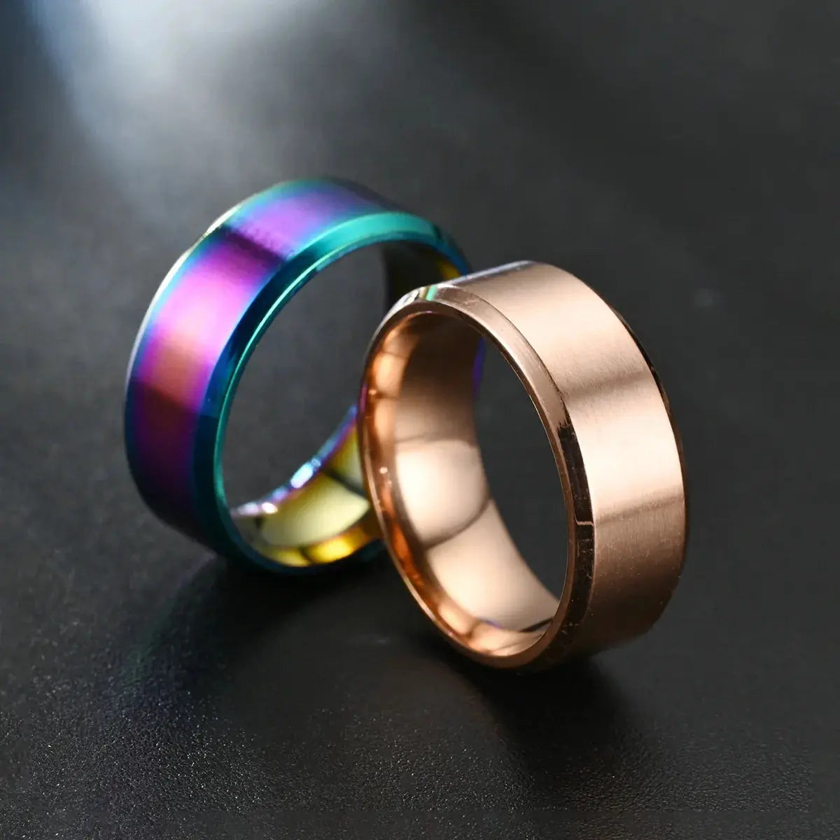 6 Colors Classic 8mm Tungsten Mens Ring Surface Brushed Stainless Steel Ring for Women Wedding Band Couples Jewelry Accessories Horiva