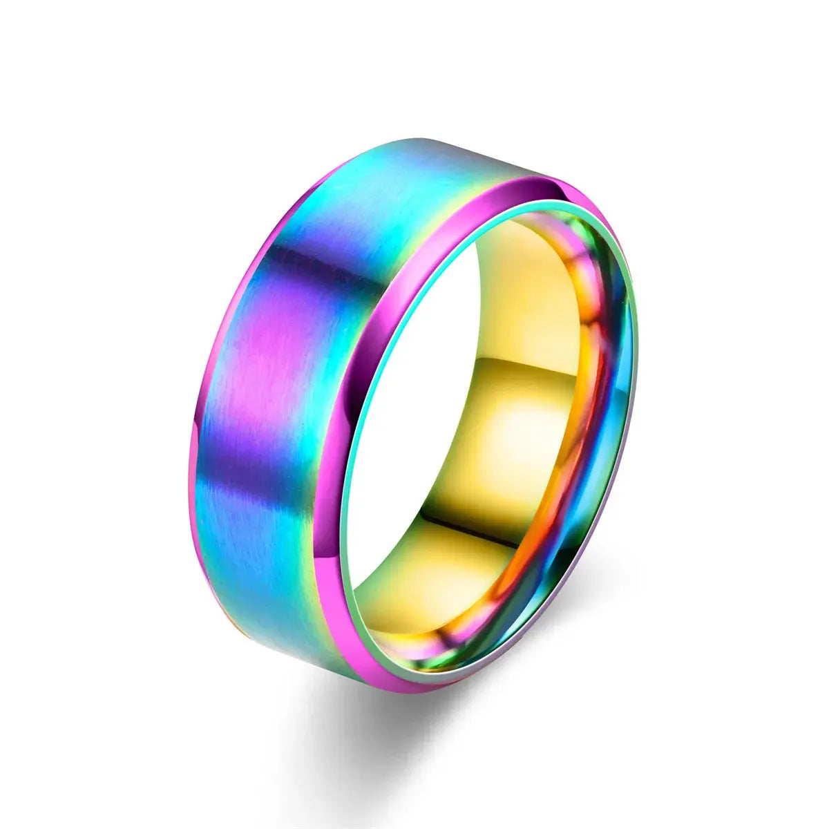 6 Colors Classic 8mm Tungsten Mens Ring Surface Brushed Stainless Steel Ring for Women Wedding Band Couples Jewelry Accessories Horiva